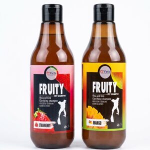 Fruity anti-fleas and ticks shampoo for pets