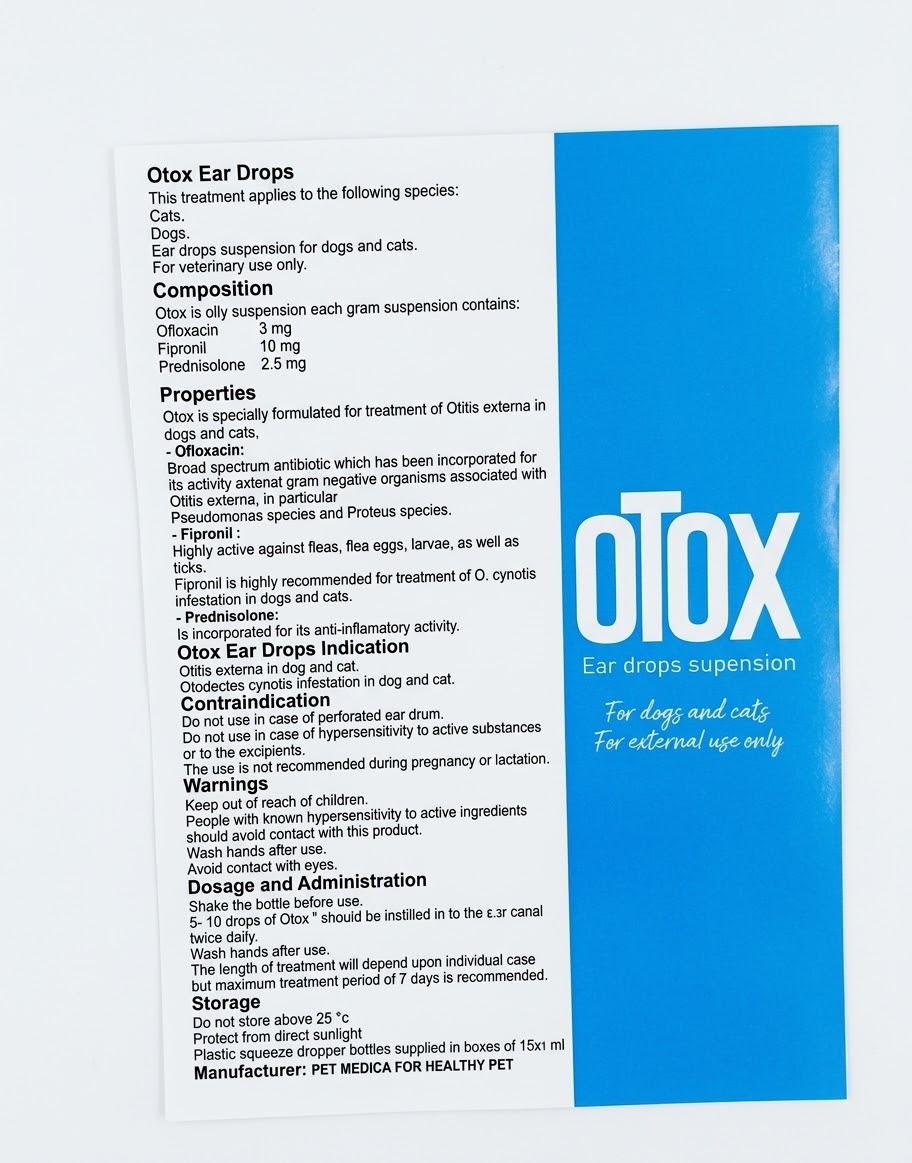 OTOX Ear Drops for Dogs and Cats, 15ml 2 OTOX Ear Drops for Dogs and Cats, 15ml