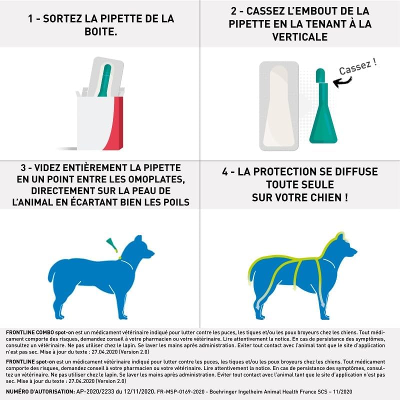 Frontline for dogs over 40 kg - Frontline combo for Xl dogs 2 Frontline for dogs over 40 kg - Frontline combo for Xl dogs